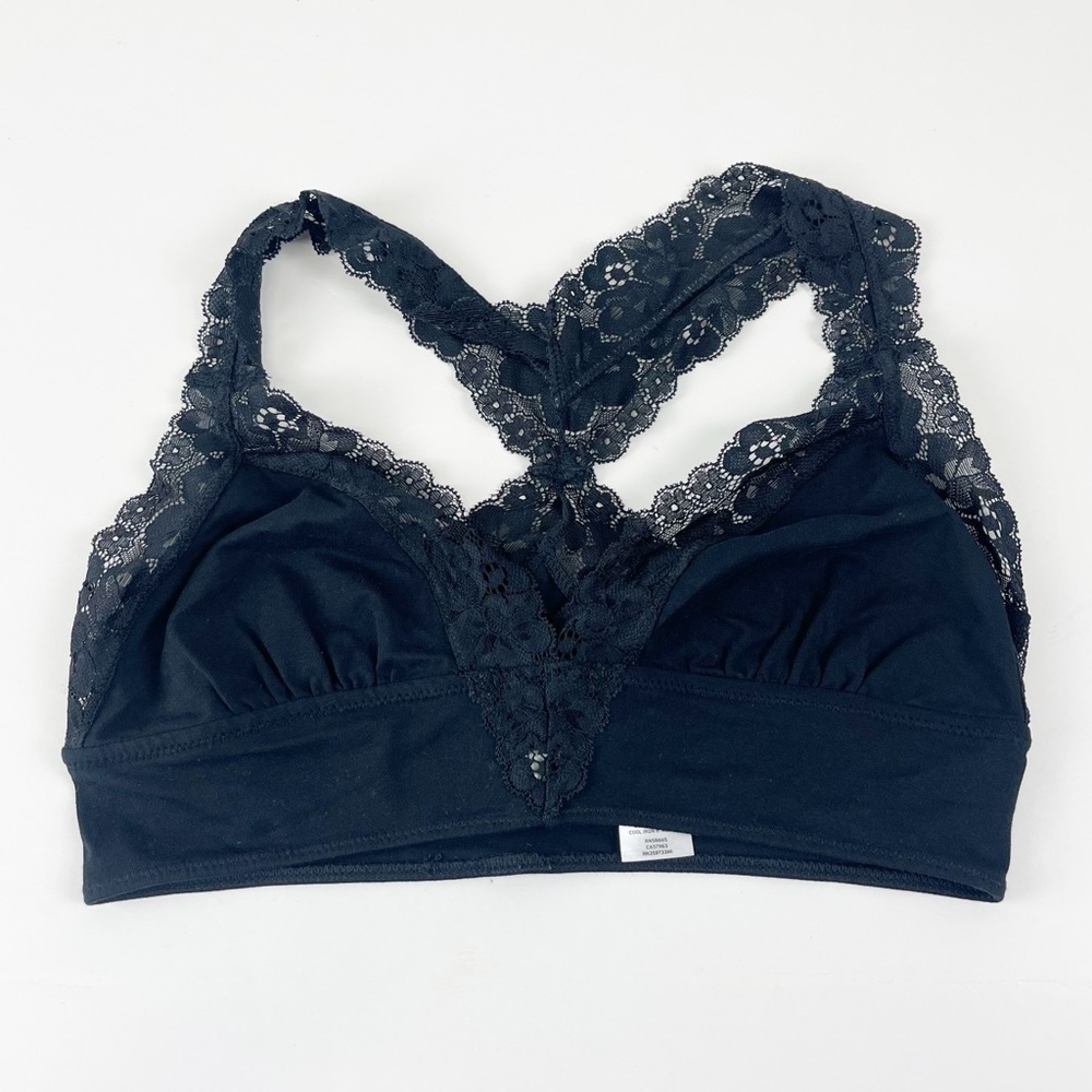 NEW Abound Bras Womens Medium Black Lace Racerback Bralettes Pullover NWOT